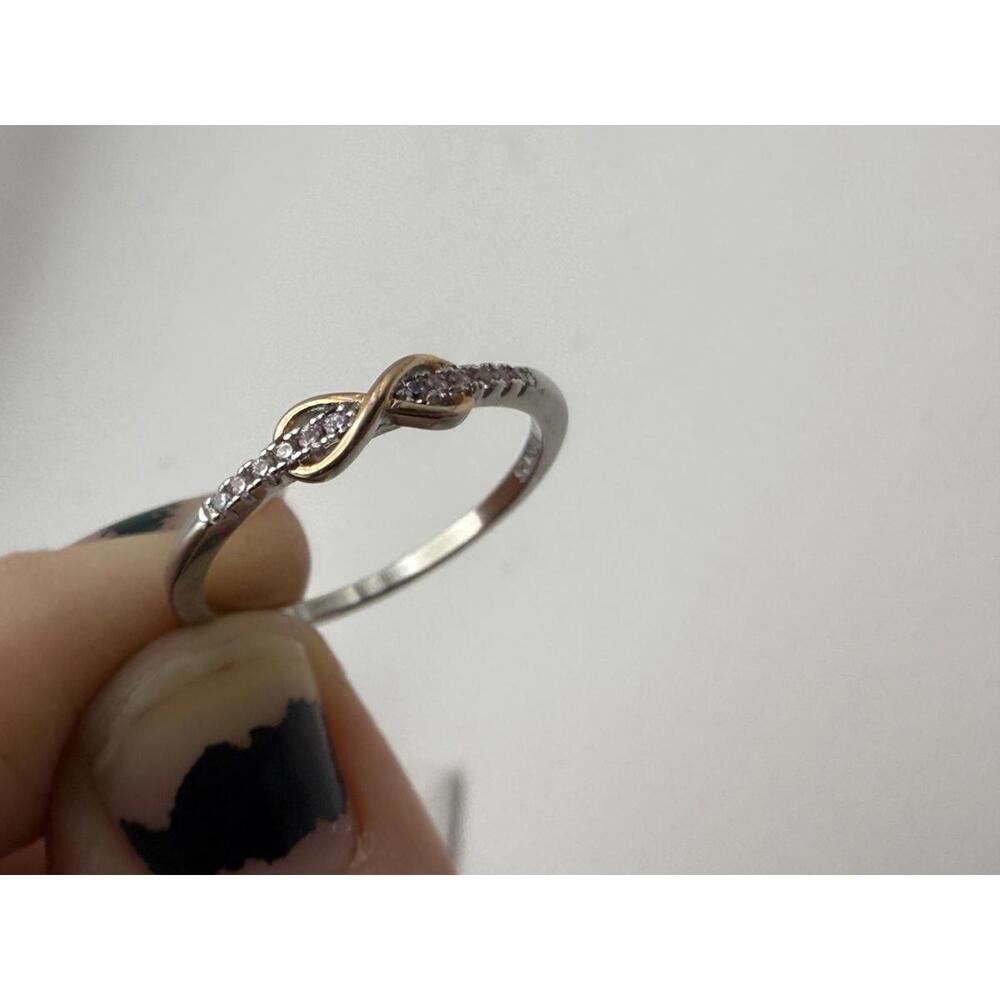 Sterling Silver Infinity Ring With Small Accent S… - image 7